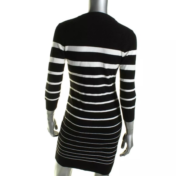 Calvin Klein stripped sweater dress black white - Picture 3 of 8